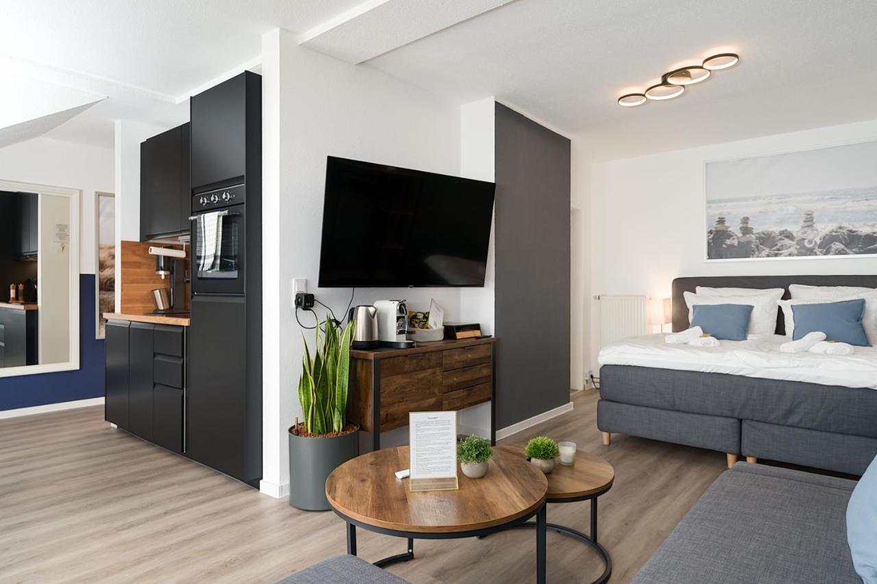 Federnest - Luxus-Studio - Kingsize Boxspringbett - Home-Office Mit Monitor Und Drucker - 11 Min Hbf Дуйсбург Екстер'єр фото