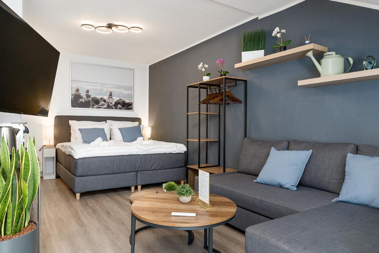 Federnest - Luxus-Studio - Kingsize Boxspringbett - Home-Office Mit Monitor Und Drucker - 11 Min Hbf Дуйсбург Екстер'єр фото